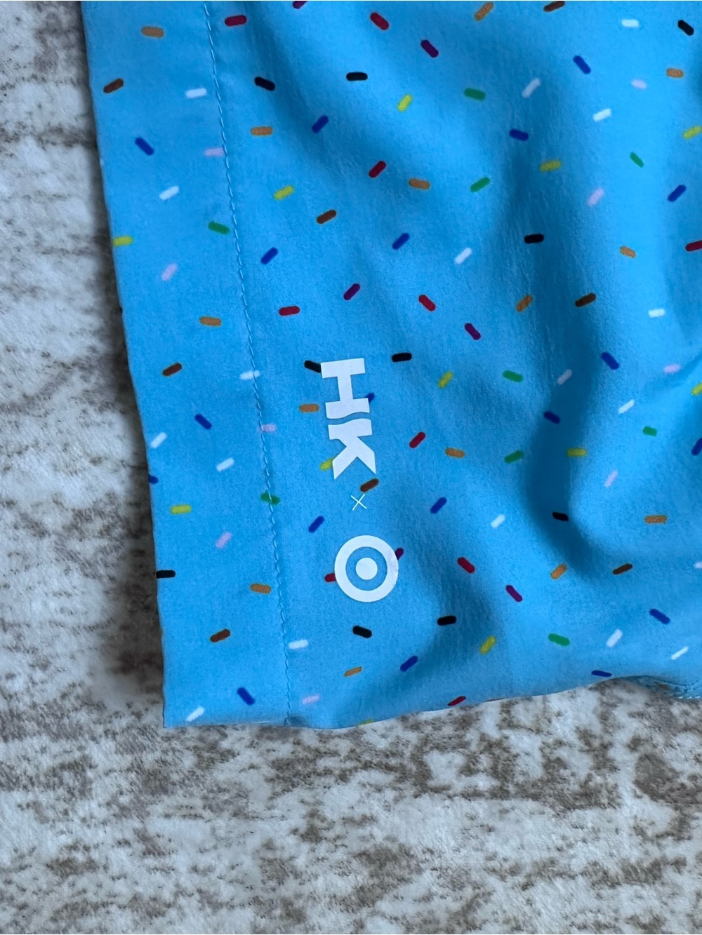 Humankind Blue Shorts Sprinkle Print - Picture 4 of 5
